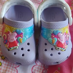 CROCS Kids Lavender Cartoon Clogs